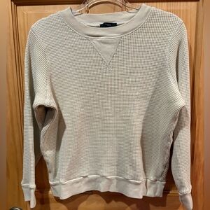 J Crew cream/beige Waffle knit pullover women’s M